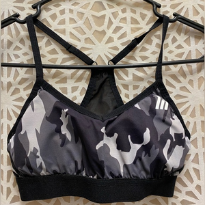 Muscle Nation Sport‎ Bra Camo Black & Gray Size XS